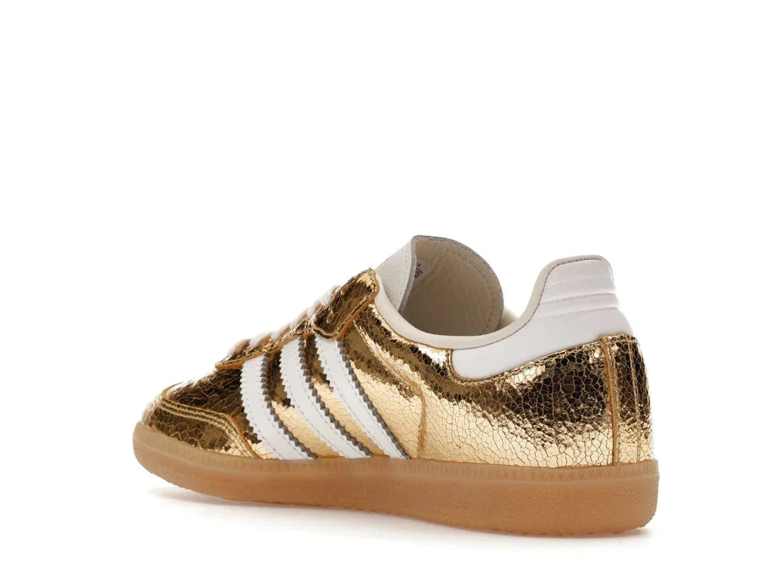 Adidas Samba OG Gold Metallic Cracked Leather