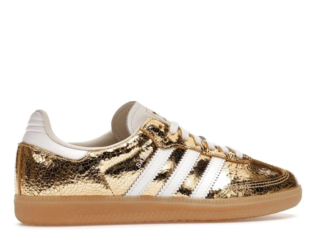 Adidas Samba OG Gold Metallic Cracked Leather