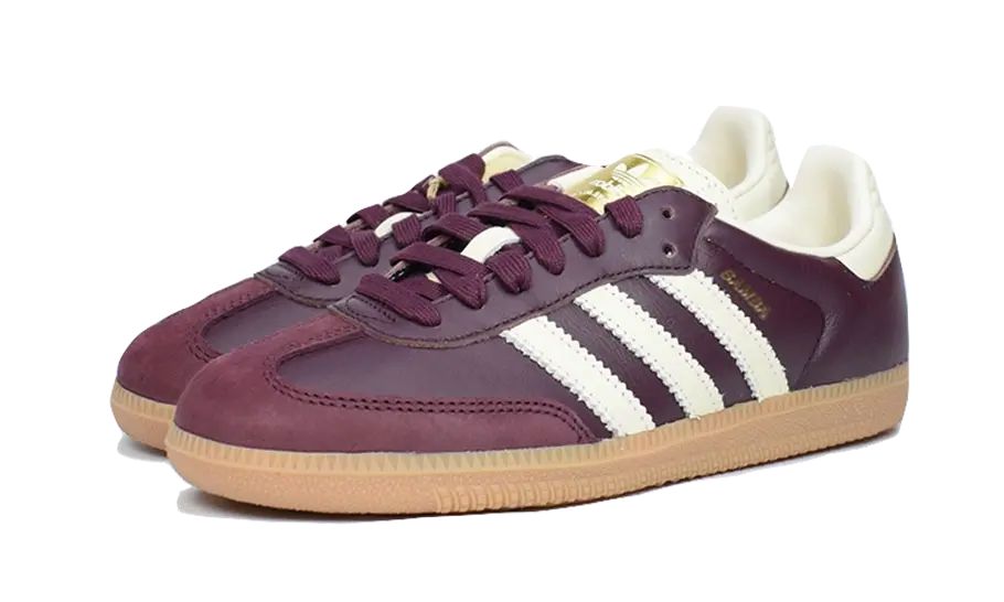 Adidas Samba OG Maroon Gold Metallic
