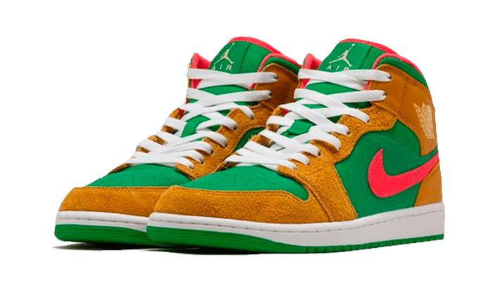 Air Jordan 1 Mid Wheat Watermelon