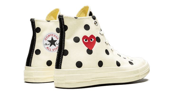 Converse Chuck Taylor All-Star 70s Hi Comme des Garçons PLAY Polka Dot White