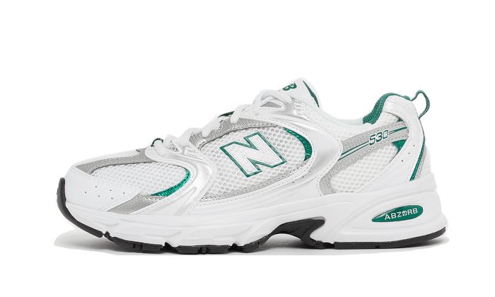 New Balance 530 White Silver Green