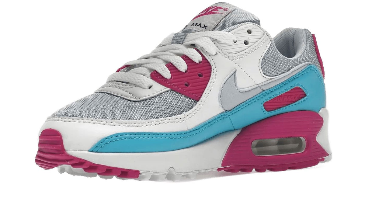 Nike Air Max 90 White Vivid Pink Light Blue Fury