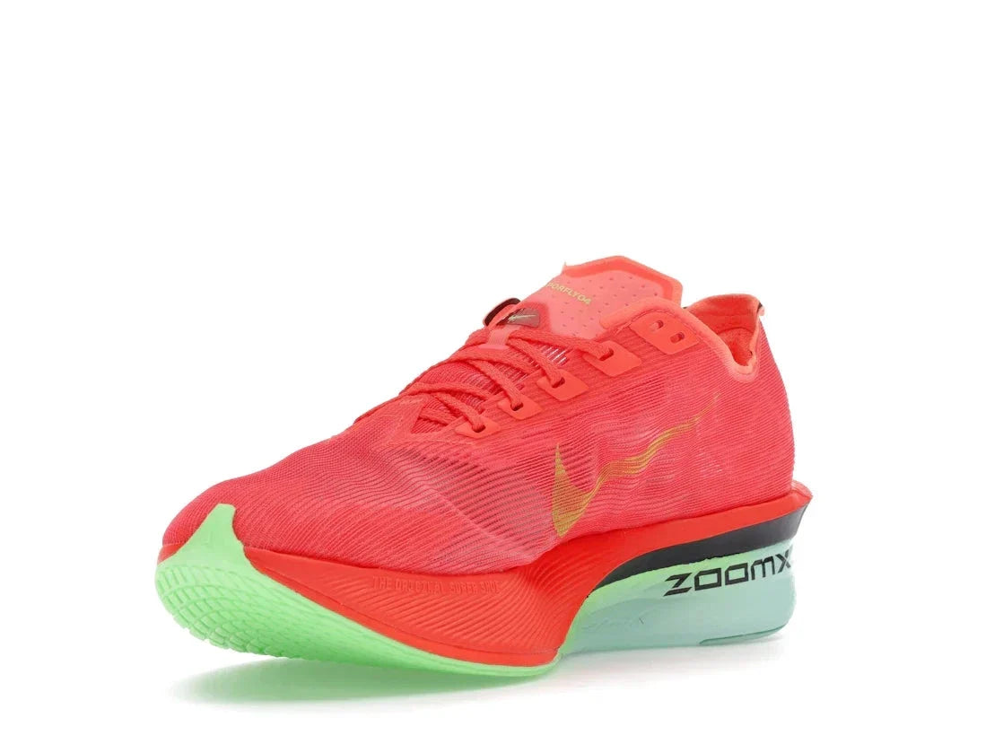 Nike ZoomX Vaporfly Next% 4 Bright Crimson Mint Foam Cave Purple Lime Blast