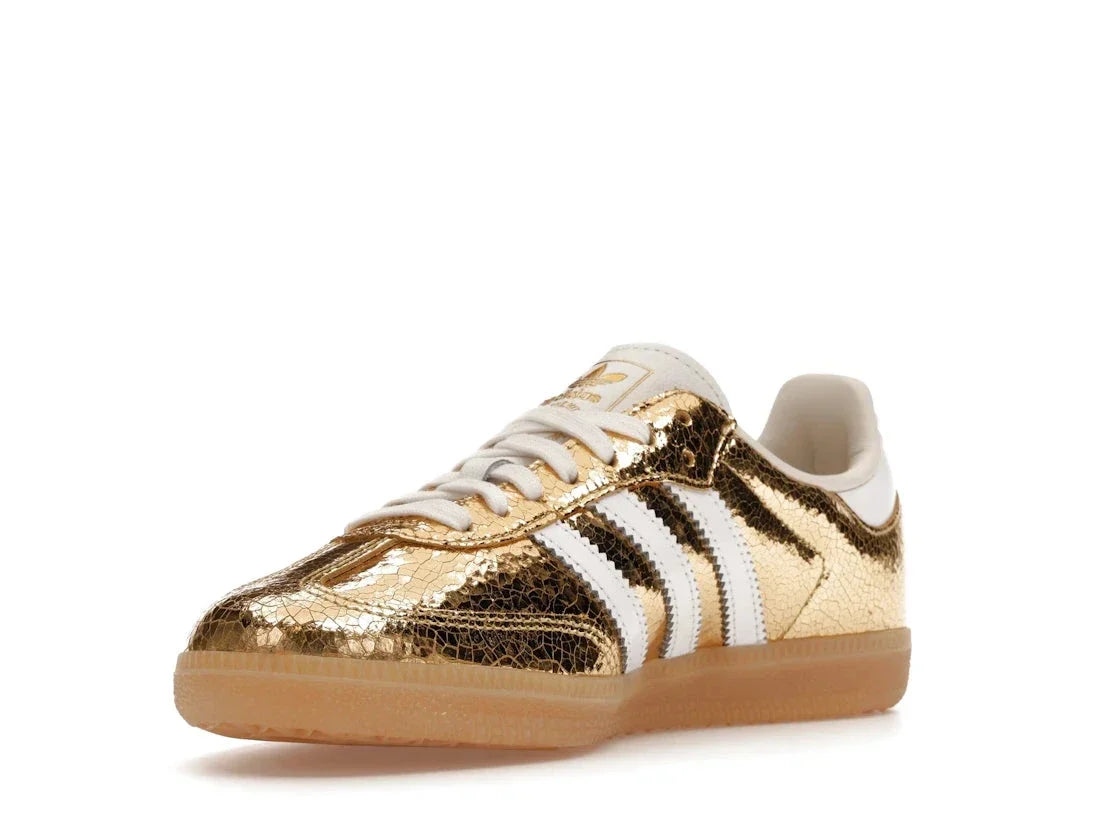 Adidas Samba OG Gold Metallic Cracked Leather