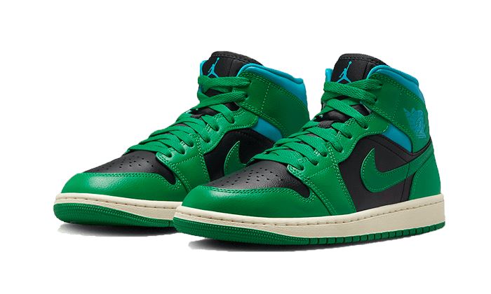 Air Jordan 1 Mid Lucky Green Aquatone