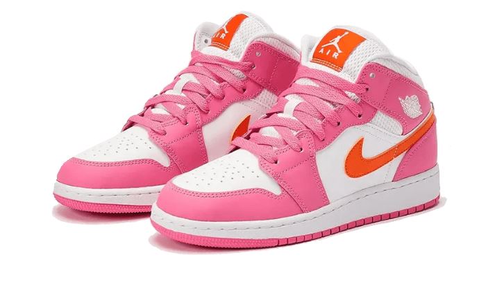 Air Jordan 1 Mid Pinksicle Safety Orange