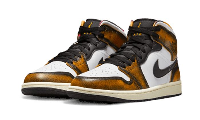 Air Jordan 1 Mid SE Orange Wear-Away