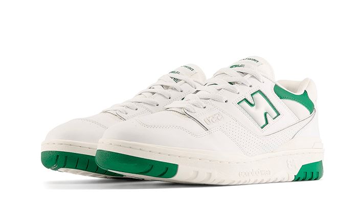 New Balance 550 White Classic Green