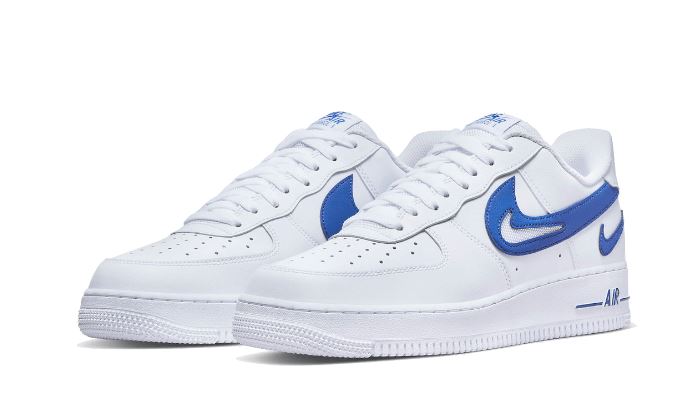 Nike Air Force 1 Low '07 FM Cut Out Swoosh White Game Royal